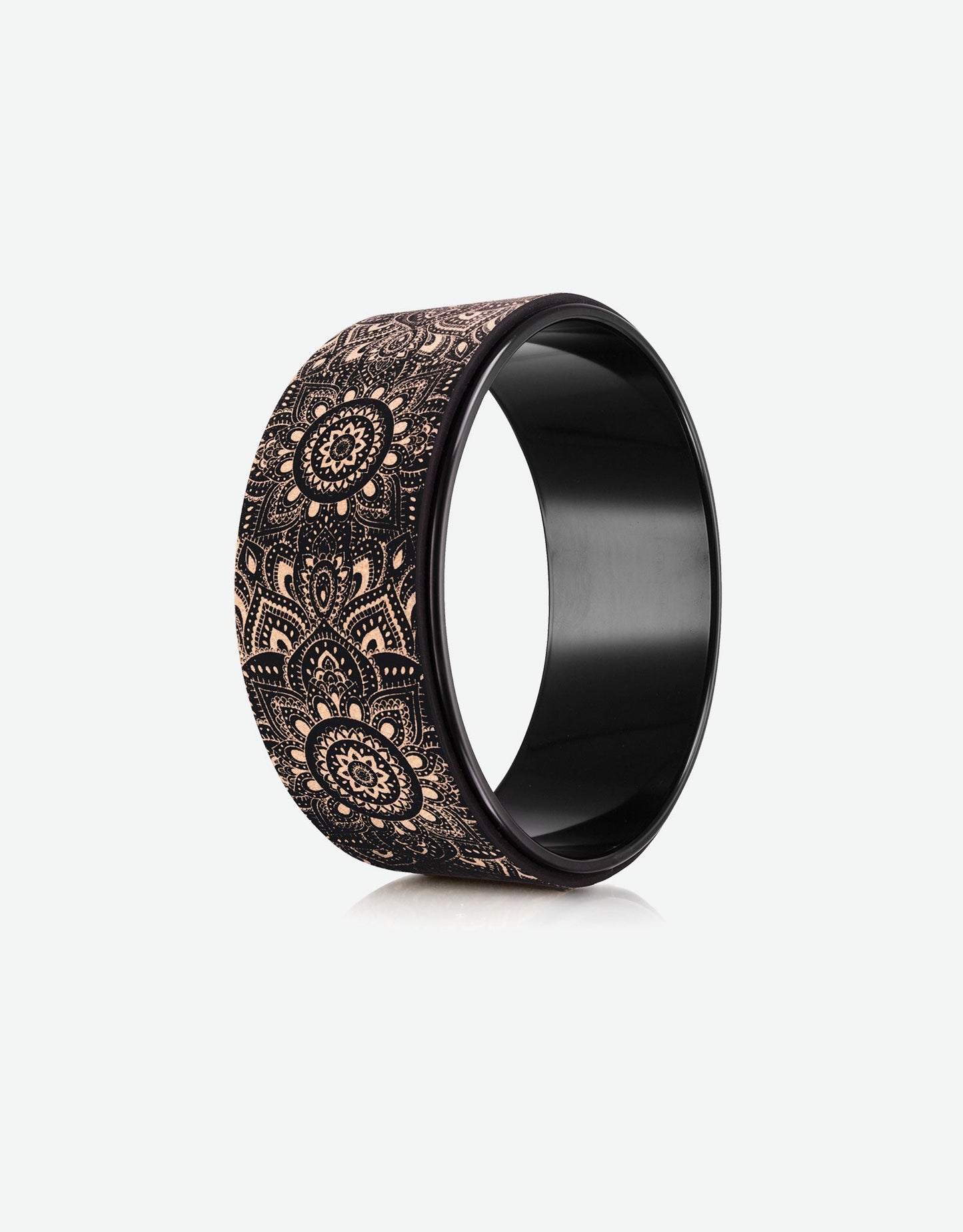 Yoga Wheel Cork Mandala Black