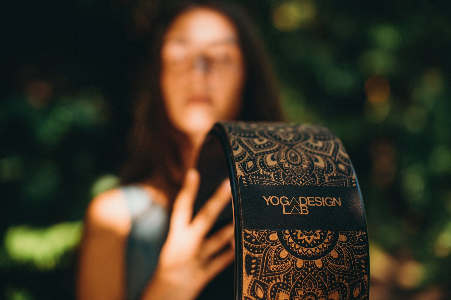 Yoga Wheel Cork Mandala Black