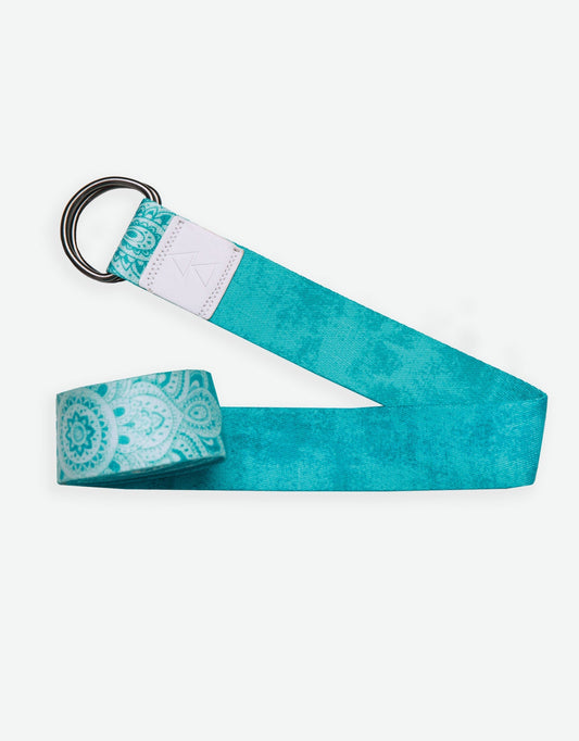 Yoga Strap Mandala Turquoise