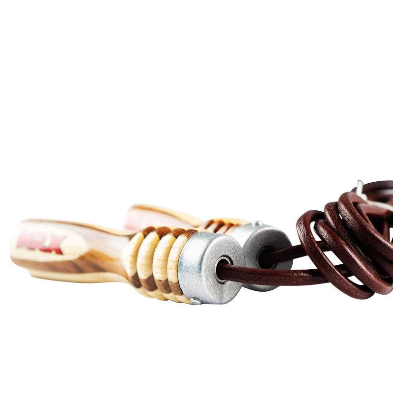 Load image into Gallery viewer, MRX Heavy Duty Leather Jump Rope Wood Handle
