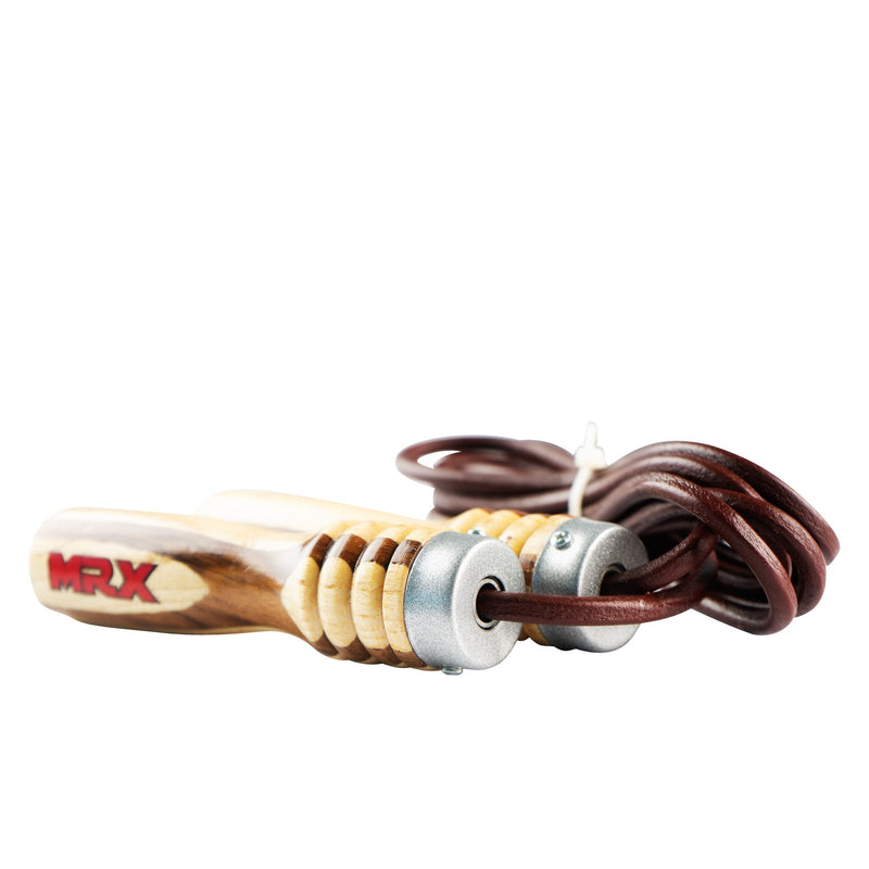 Load image into Gallery viewer, MRX Heavy Duty Leather Jump Rope Wood Handle
