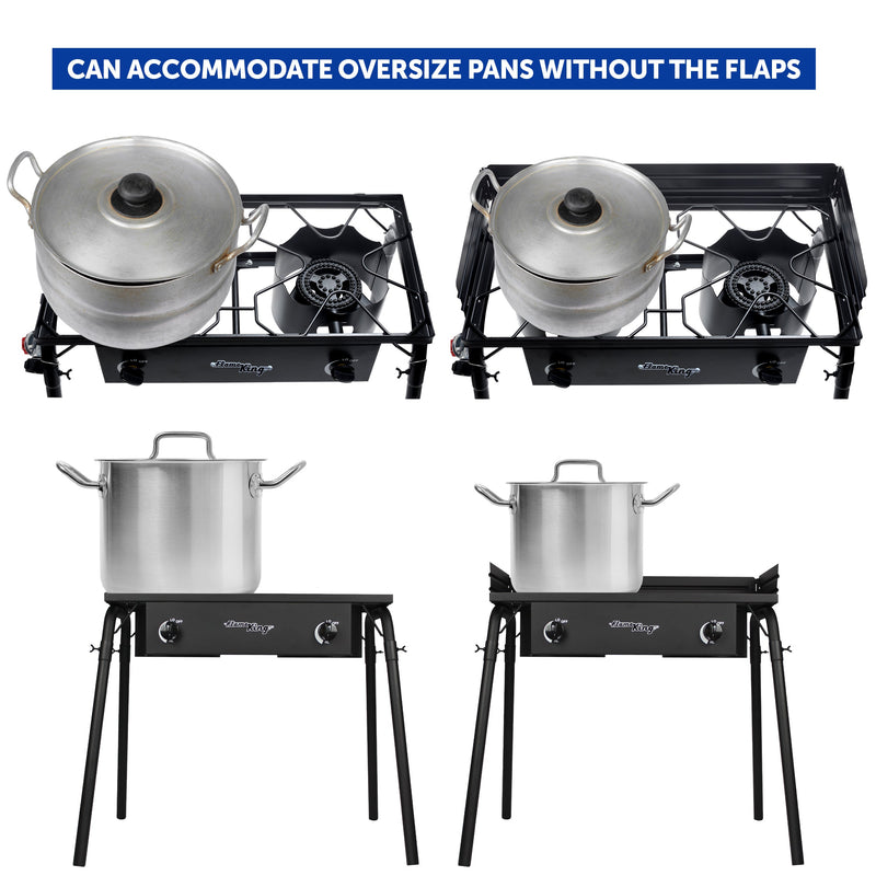 Load image into Gallery viewer, Flame King Outdoor Propane Double Dual Burner Cooker Stove
