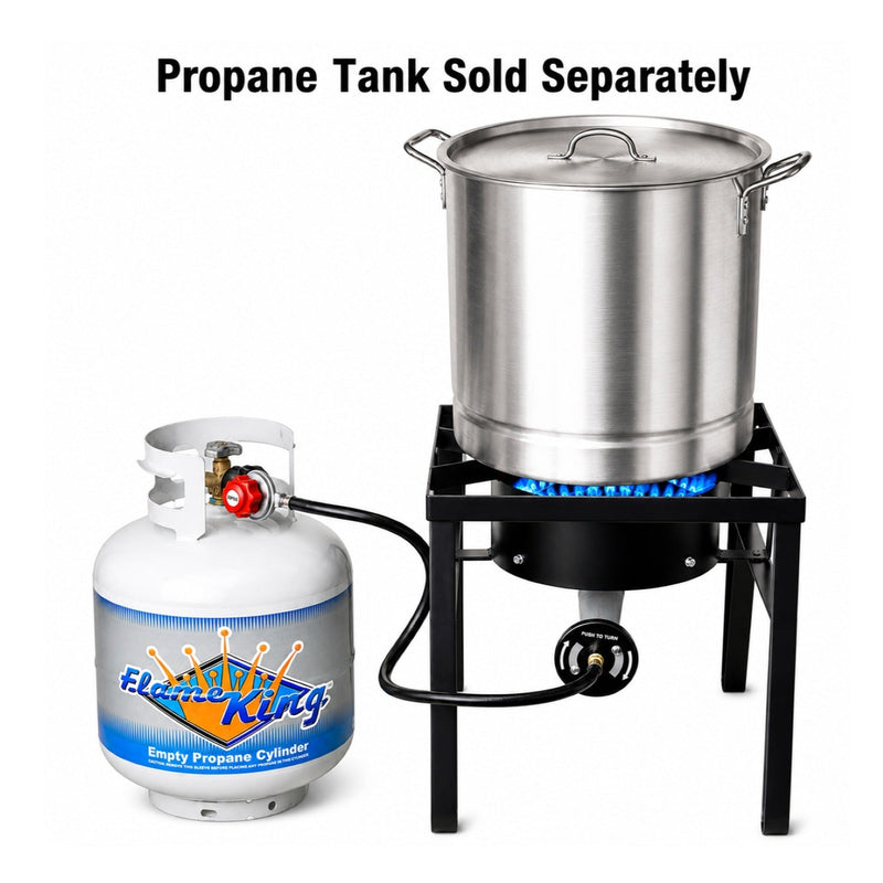 Load image into Gallery viewer, Flame King Heavy Duty 200,000 BTU Propane Gas Single Burner Cooker
