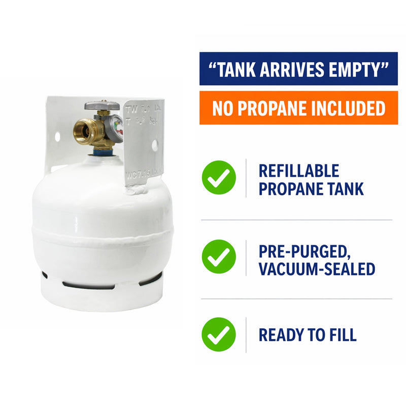 Load image into Gallery viewer, Flame King 3lb Propane Tank LP Cylinder with Gauge and OPD
