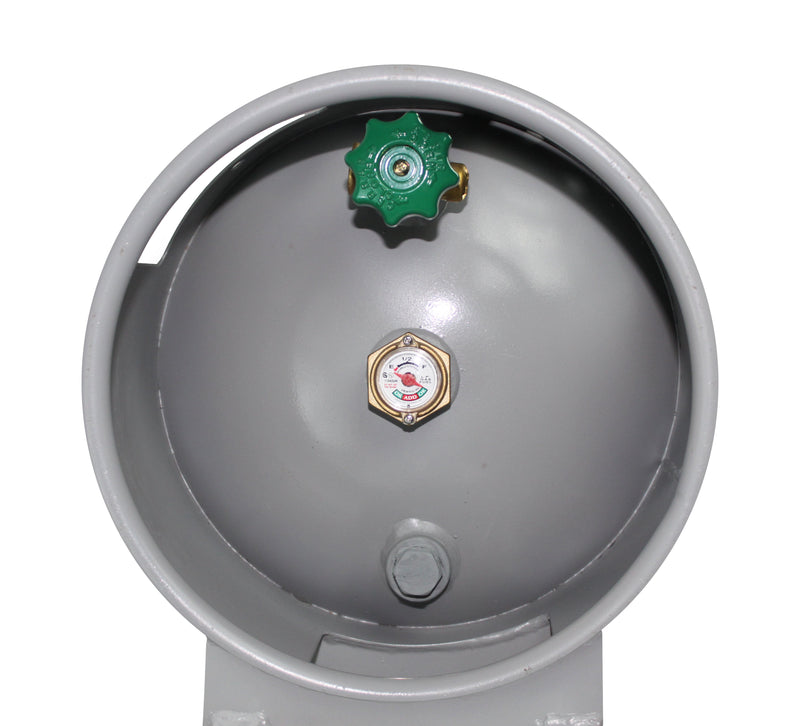 Load image into Gallery viewer, Flame King 100lb Empty Horizontal &amp; Vertical Propane Cylinder with POL &amp; Wheels
