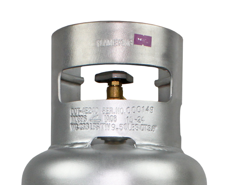 Load image into Gallery viewer, Flame King Lightweight 10lb Aluminum Propane Tank LP Cylinder with OPD
