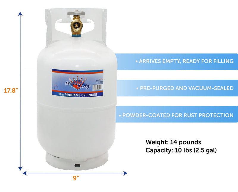 Load image into Gallery viewer, Flame King 10lb Propane Tank LP Cylinder with OPD
