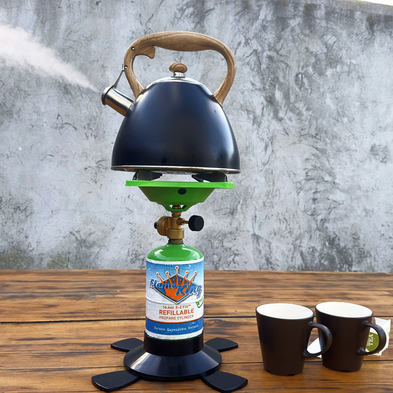 Load image into Gallery viewer, Flame King Eco Friendly Sustainable 1lb Empty Refillable Propane Tank LP Cylinder
