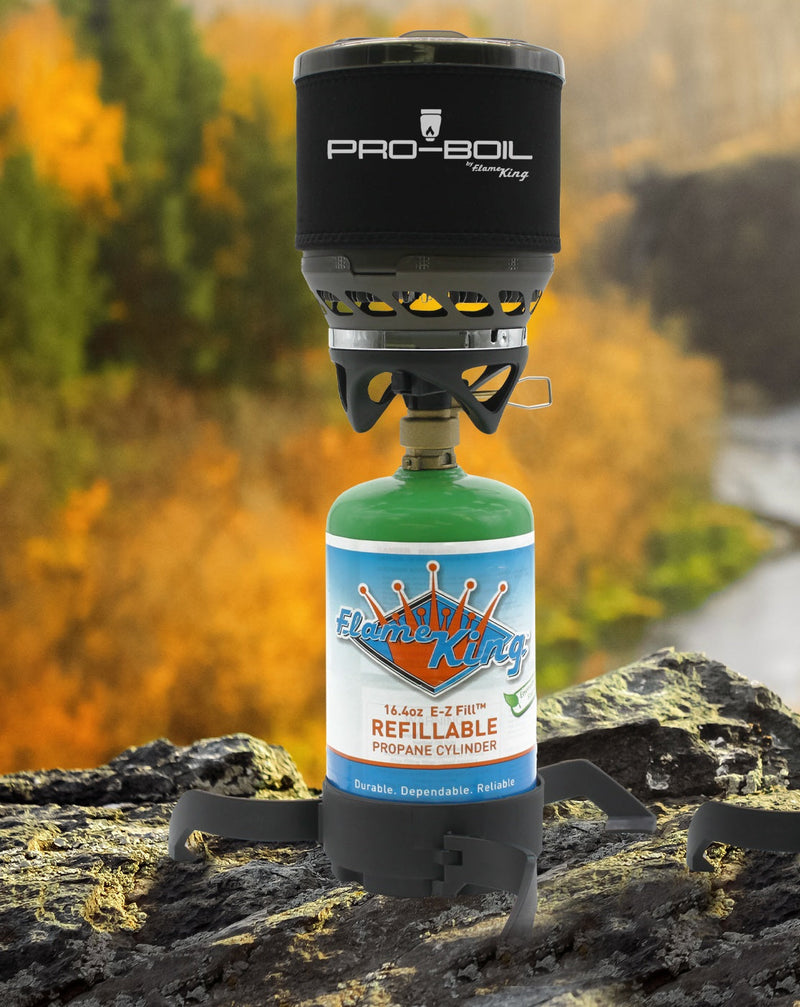 Load image into Gallery viewer, Flame King Eco Friendly Sustainable 1lb Empty Refillable Propane Tank LP Cylinder
