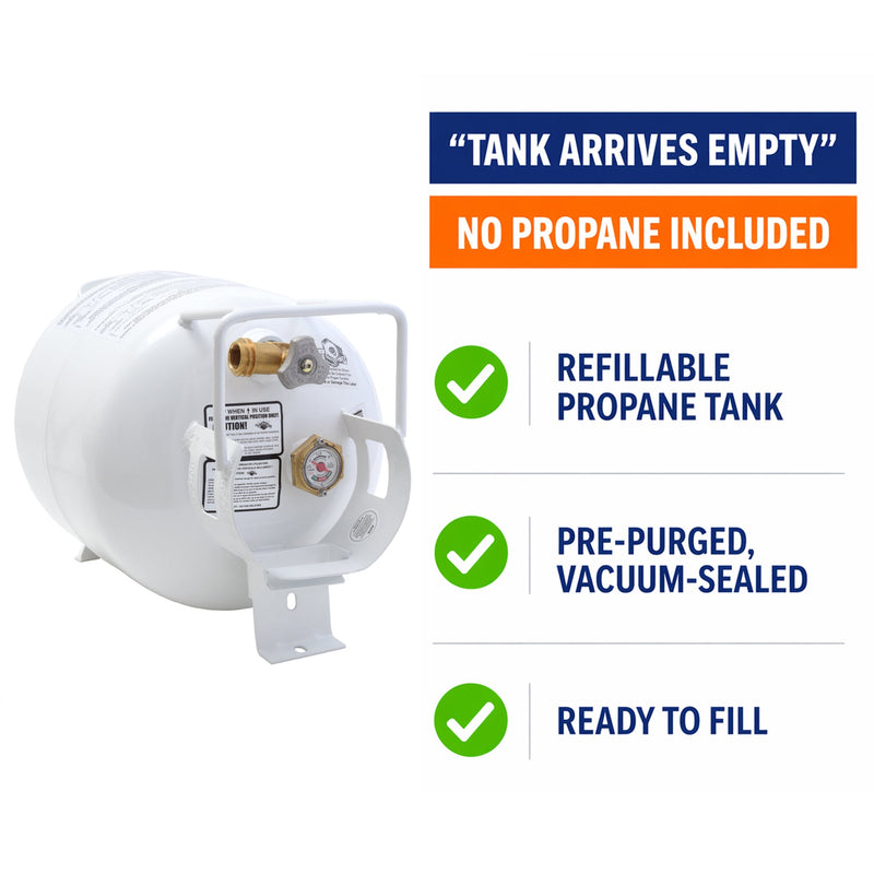 Load image into Gallery viewer, Flame King 20lb Horizontal Propane Cylinder Tank With Valve and Gauge Rv Trailer
