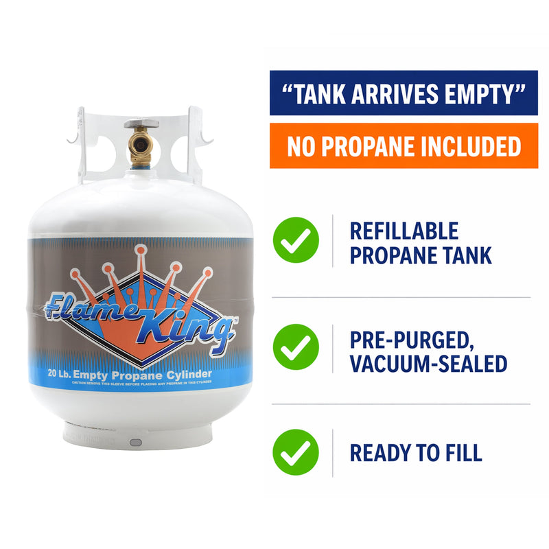 Load image into Gallery viewer, Flame King 20lb Propane Tank LP Cylinder with OPD
