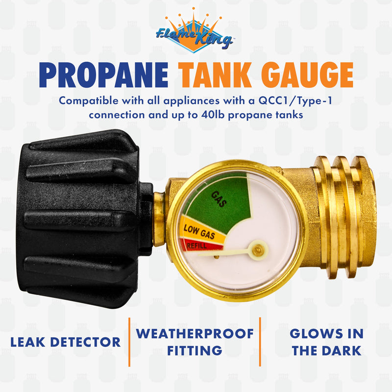 Load image into Gallery viewer, Flame King Propane Gas Level Indicator Check Gauge Meter For Propane Tanks Cylinders

