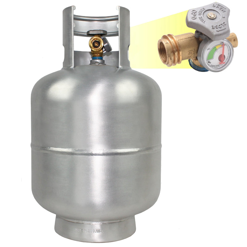 Load image into Gallery viewer, Flame King Lightweight 20lb Aluminum Propane Tank LP Cylinder with OPD &amp; Gauge
