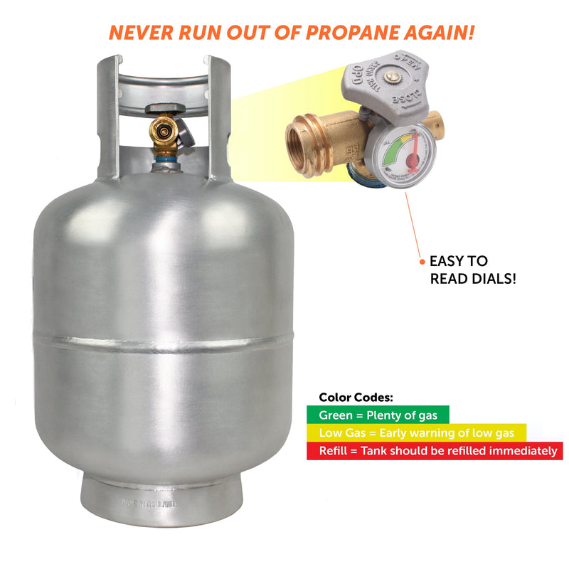 Load image into Gallery viewer, Flame King Lightweight 20lb Aluminum Propane Tank LP Cylinder with OPD &amp; Gauge
