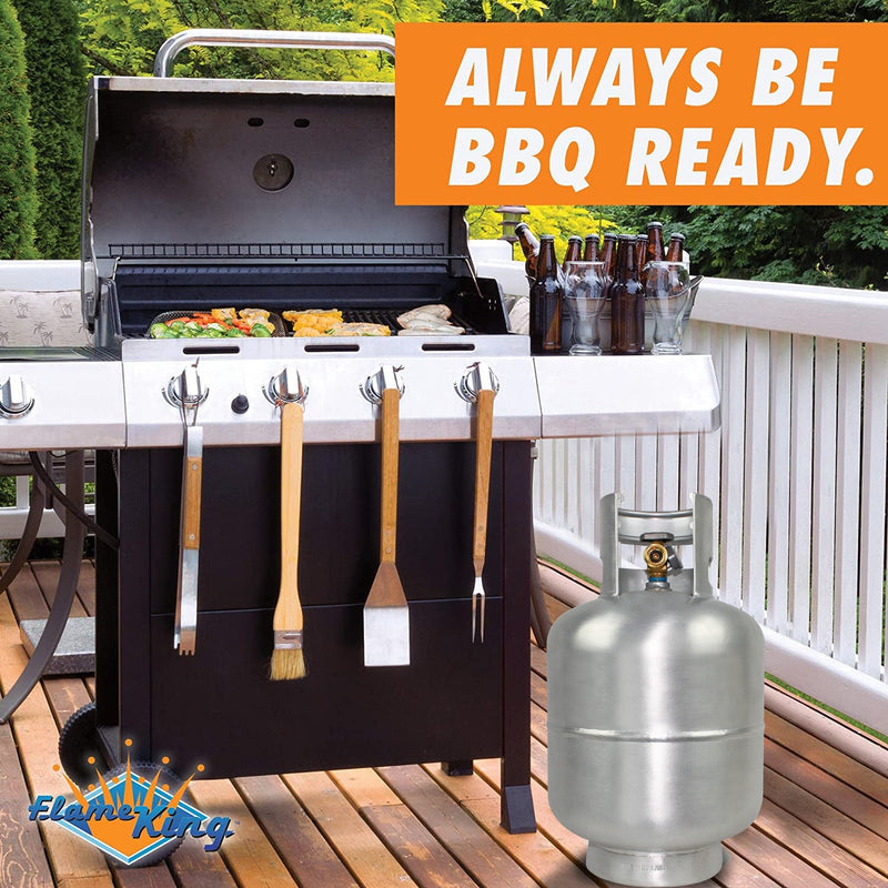 Load image into Gallery viewer, Flame King Lightweight 20lb Aluminum Propane Tank LP Cylinder with OPD &amp; Gauge
