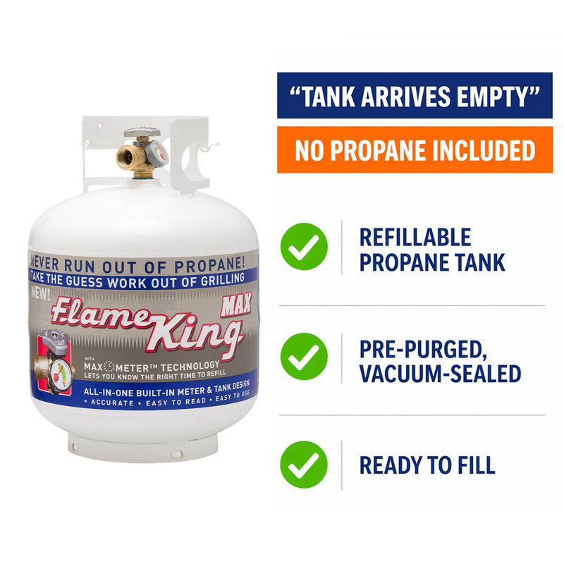 Load image into Gallery viewer, Flame King 20lb Propane Tank LP Cylinder with OPD &amp; Gauge
