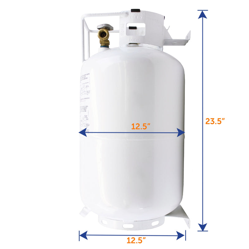 Load image into Gallery viewer, Flame King 30lb Horizontal Propane Cylinder Tank With Valve and Gauge RV Trailer
