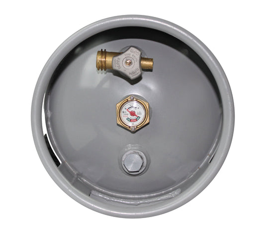 Flame King 30lb Horizontal & Vertical Propane Cylinder Gauge OPD & Wheels