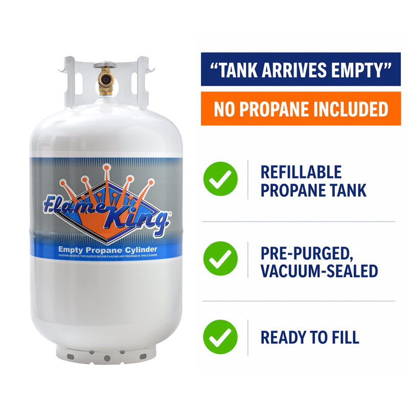 Load image into Gallery viewer, Flame King 30lb Propane Tank LP Cylinder with OPD
