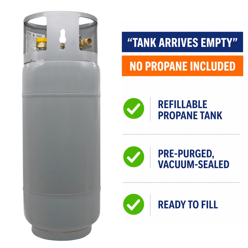 Load image into Gallery viewer, Flame King 43.5lb Forklift Steel Propane Tank Cylinder with Gauge
