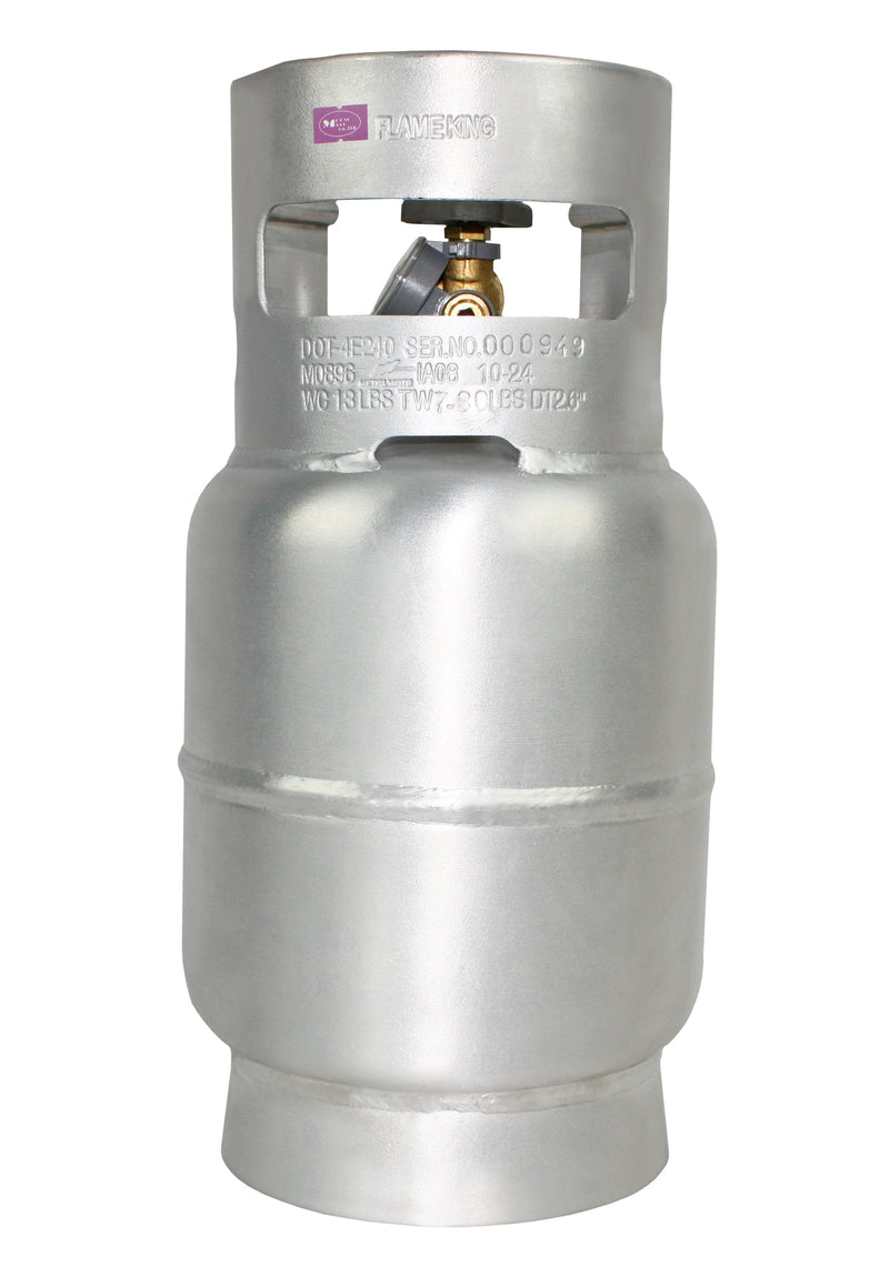 Load image into Gallery viewer, Flame King Lightweight 5lb Aluminum Propane Tank LP Cylinder with OPD &amp; Gauge
