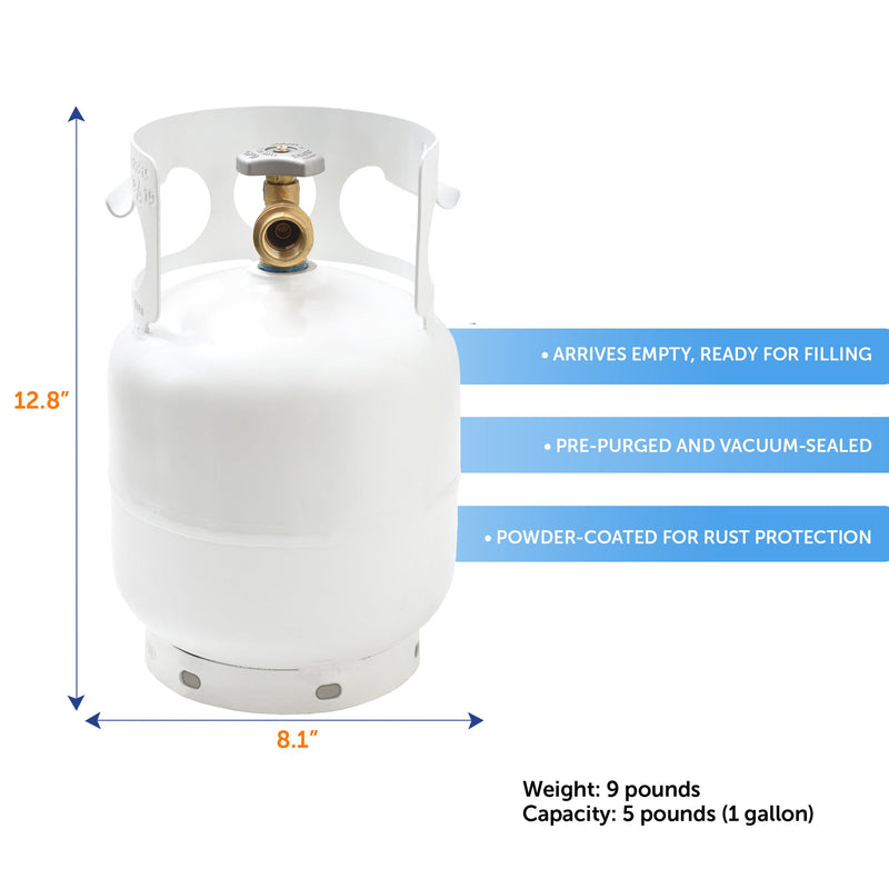 Load image into Gallery viewer, Flame King 5lb Propane Tank LP Cylinder with OPD
