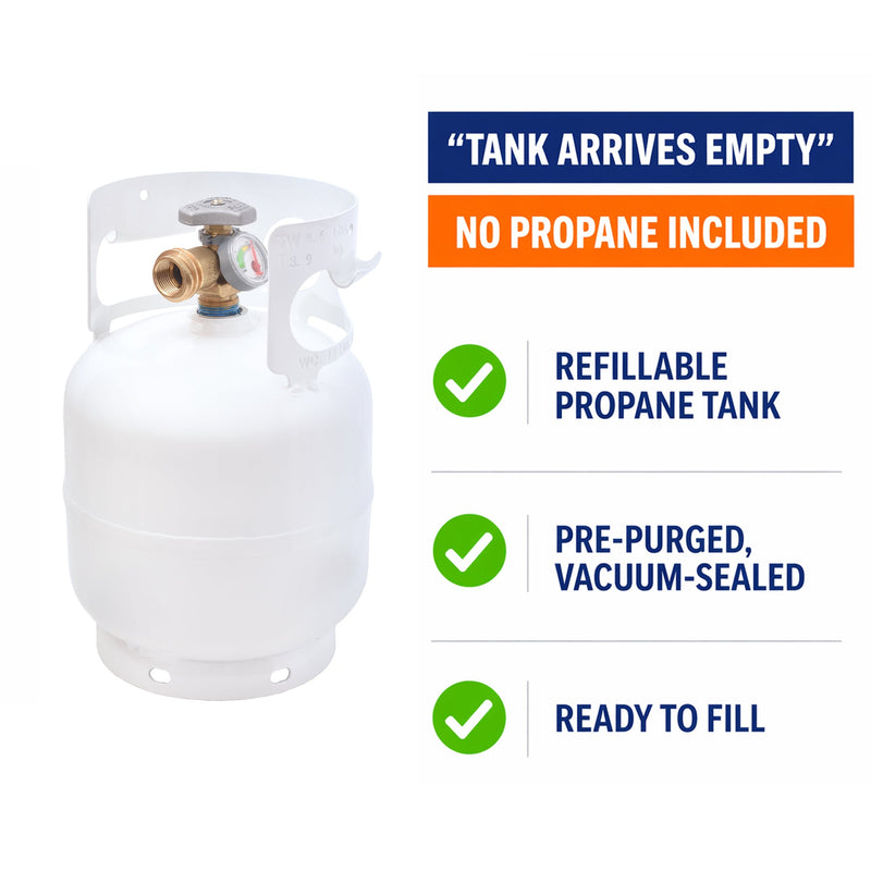 Load image into Gallery viewer, Flame King Portable 5lb Propane Tank LP Cylinder with OPD &amp; Gauge
