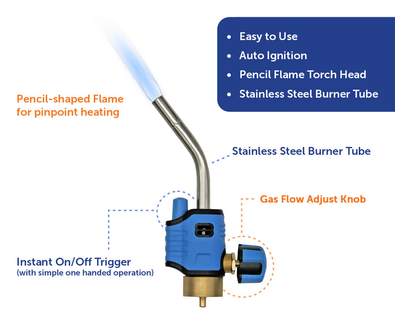 Load image into Gallery viewer, Flame King Trigger Start Lighter Welding Propane Gas Blow Torch Head
