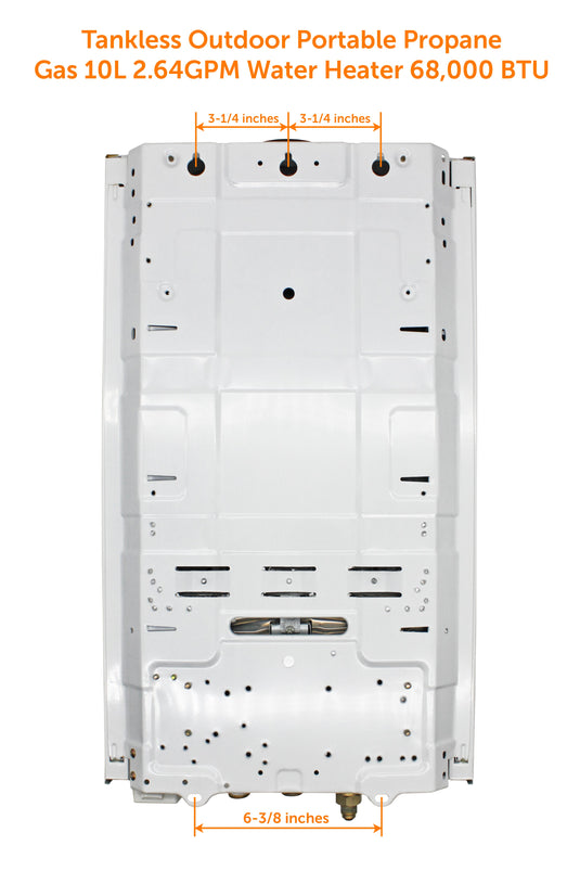 Flame King Tankless Outdoor Portable Camping Hot Shower Propane Gas 10L 2.64GPM Water Heater 68,000 BTU