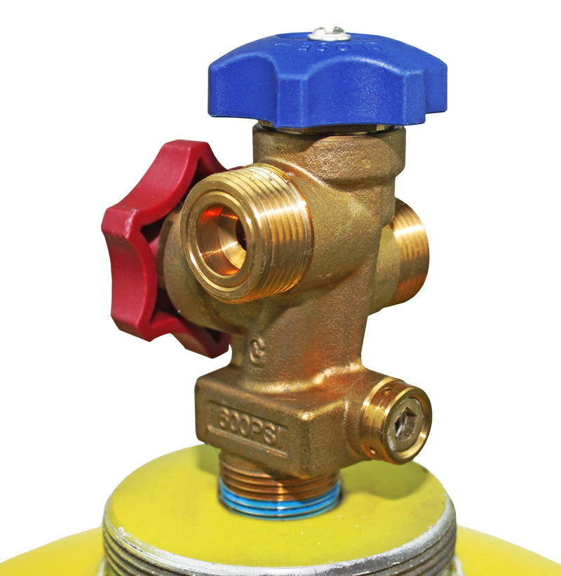 Load image into Gallery viewer, Flame King 123lb Refrigerant Cylinder Tank with Multi Valve for A2L Refrigerants
