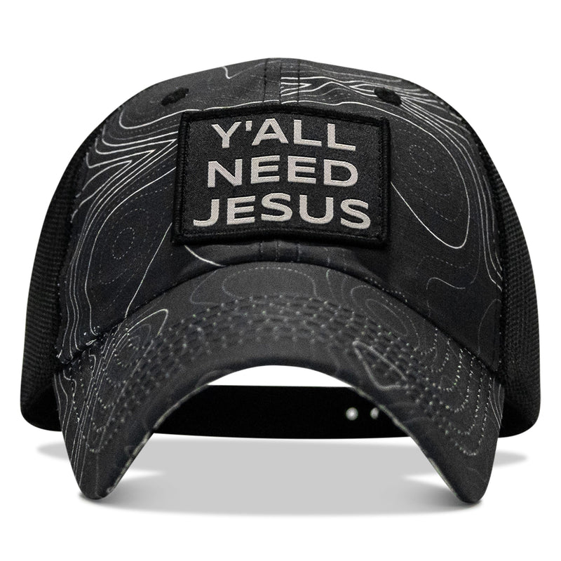 Load image into Gallery viewer, Y'all Need Jesus Patch Tactical Ripstop Mesh Snapback Hat
