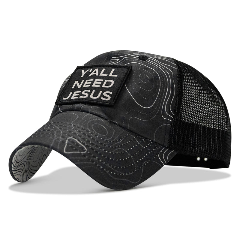 Load image into Gallery viewer, Y'all Need Jesus Patch Tactical Ripstop Mesh Snapback Hat

