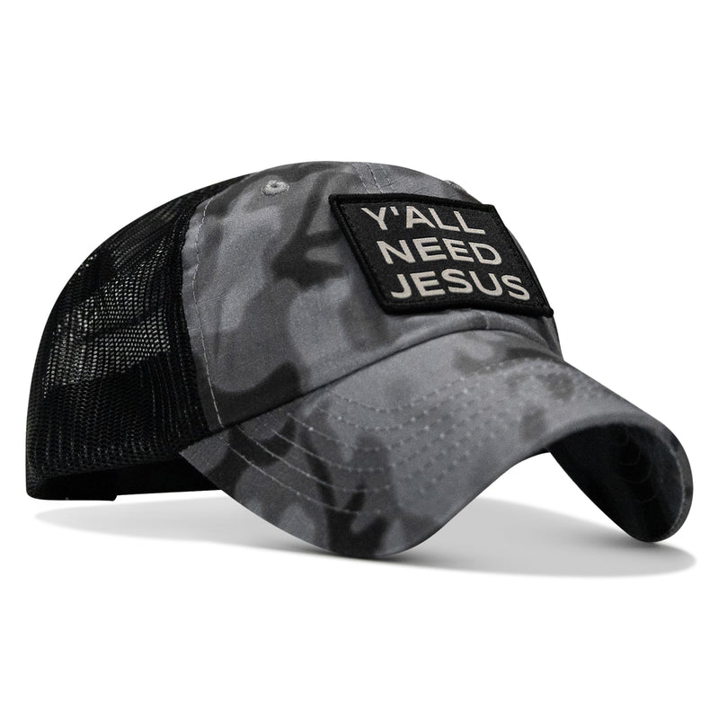 Load image into Gallery viewer, Y'all Need Jesus Patch Tactical Ripstop Mesh Snapback Hat

