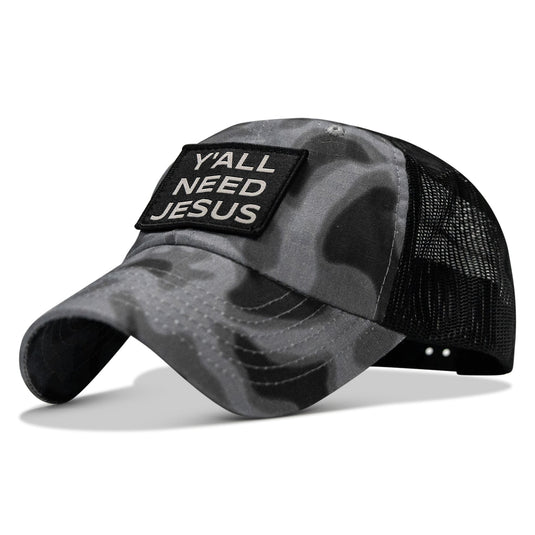 Y'all Need Jesus Patch Tactical Ripstop Mesh Snapback Hat