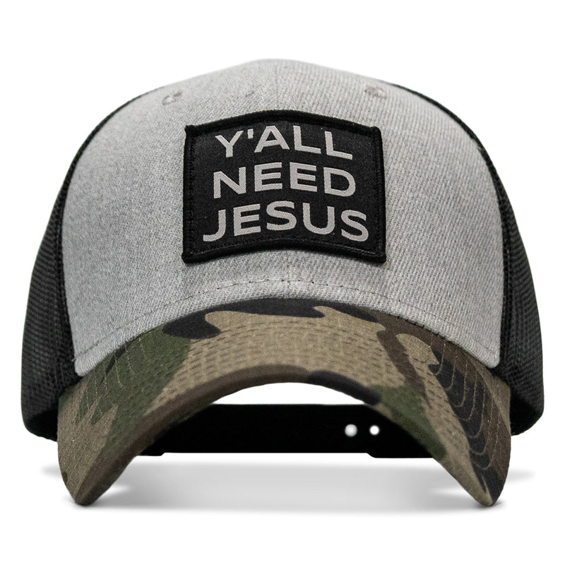 Load image into Gallery viewer, Y'all Need Jesus Patch Original Ripstop Snapback Hat
