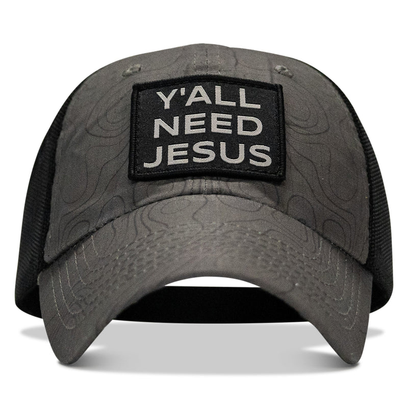 Load image into Gallery viewer, Y'all Need Jesus Patch Tactical Ripstop Mesh Snapback Hat
