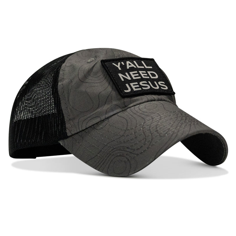 Load image into Gallery viewer, Y'all Need Jesus Patch Tactical Ripstop Mesh Snapback Hat
