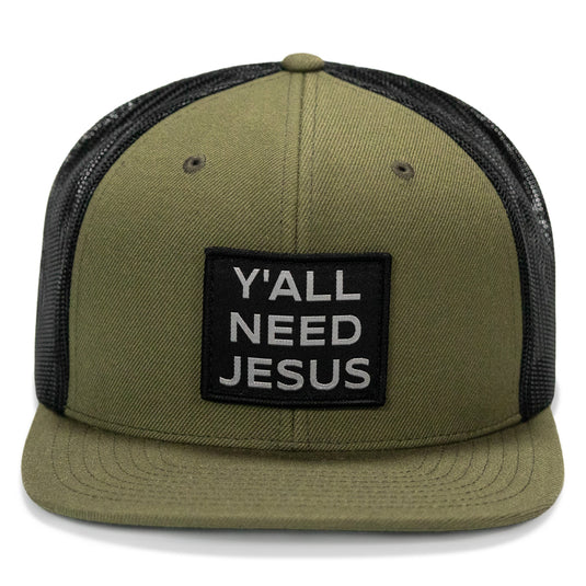 Y'all Need Jesus Patch Flatbill Hat