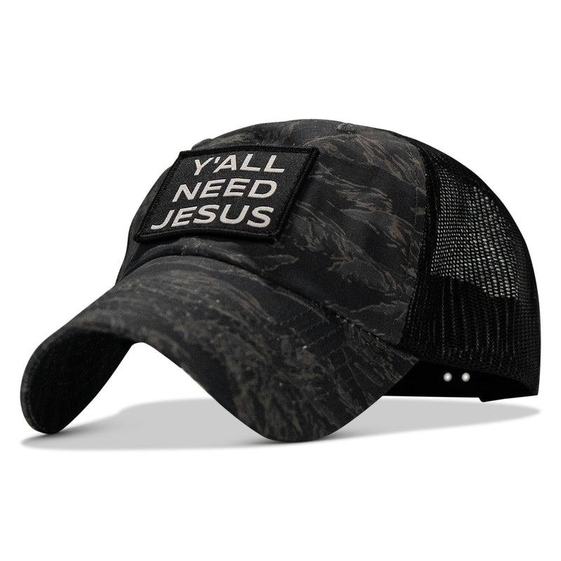 Load image into Gallery viewer, Y'all Need Jesus Patch Tactical Ripstop Mesh Snapback Hat
