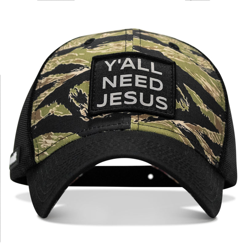 Load image into Gallery viewer, Y'all Need Jesus Patch Original Ripstop Snapback Hat
