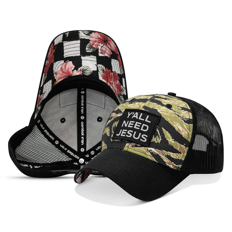 Load image into Gallery viewer, Y'all Need Jesus Patch Original Ripstop Snapback Hat
