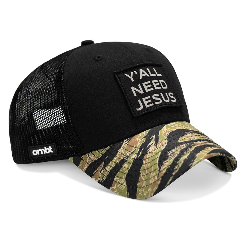 Load image into Gallery viewer, Y'all Need Jesus Patch Original Ripstop Snapback Hat
