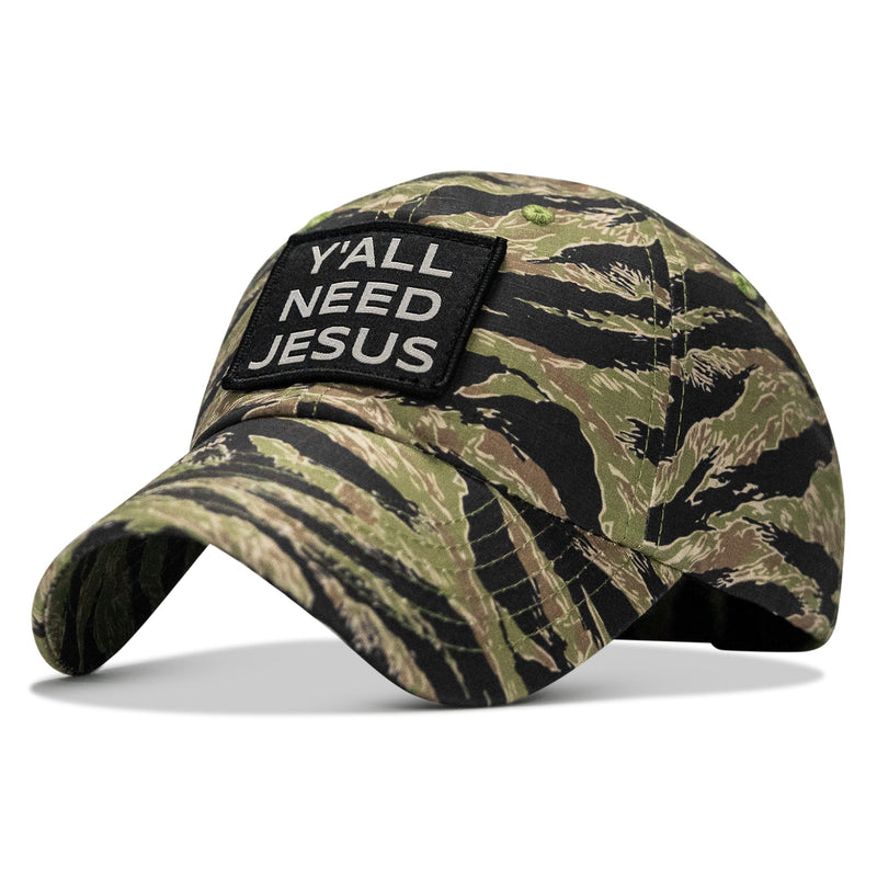 Load image into Gallery viewer, Y'all Need Jesus Patch Tactical Ripstop Mesh Snapback Hat
