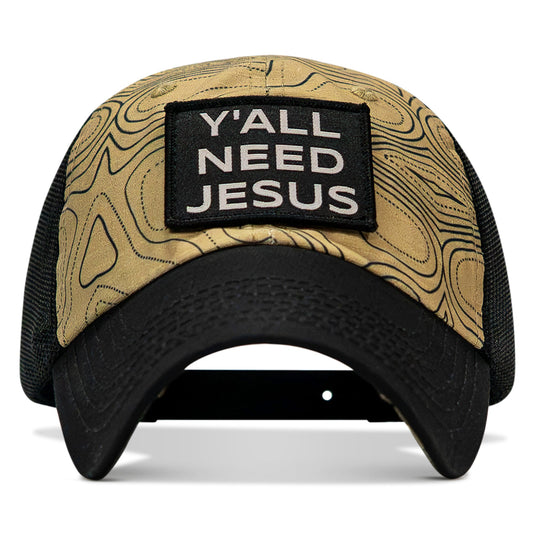 Y'all Need Jesus Patch Tactical Ripstop Mesh Snapback Hat