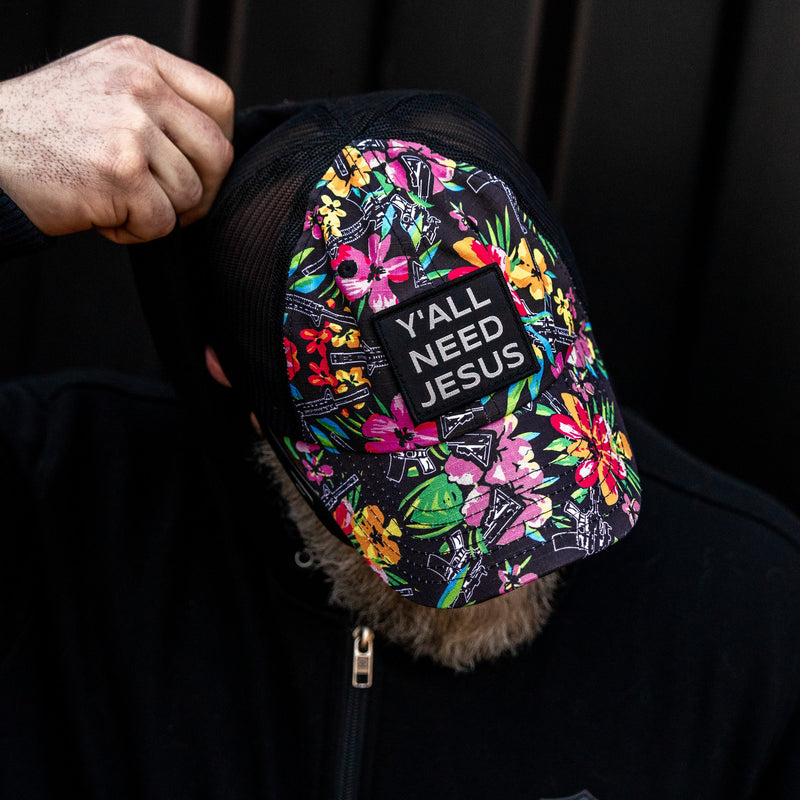 Load image into Gallery viewer, Y'all Need Jesus Patch Tactical Ripstop Mesh Snapback Hat
