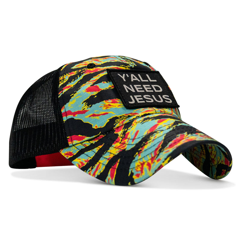 Load image into Gallery viewer, Y'all Need Jesus Patch Tactical Ripstop Mesh Snapback Hat
