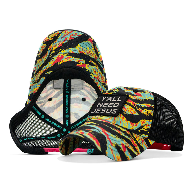 Load image into Gallery viewer, Y'all Need Jesus Patch Tactical Ripstop Mesh Snapback Hat
