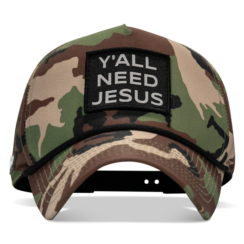 Load image into Gallery viewer, Y'all Need Jesus Patch Weekender Snapback
