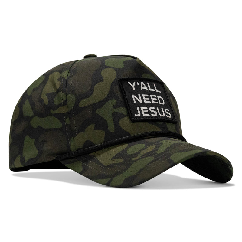 Load image into Gallery viewer, Y'all Need Jesus Patch 5 Pannel Snapback
