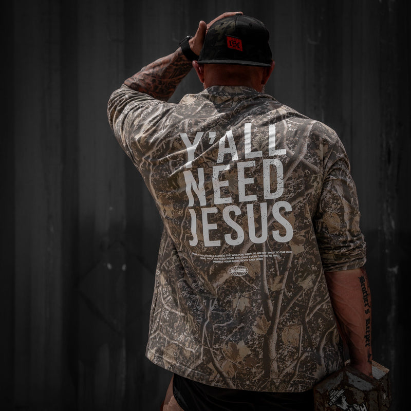 Load image into Gallery viewer, Y'all Need Jesus Men's Long Sleeve
